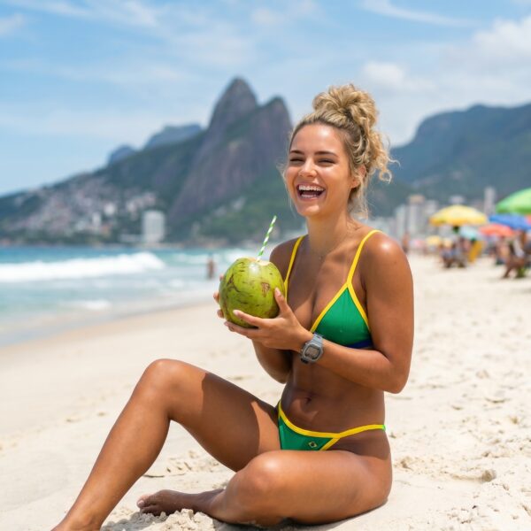 Autêntico Bikini Brasileiro – Estilo Brasil – Bikini Verde e Amarelo