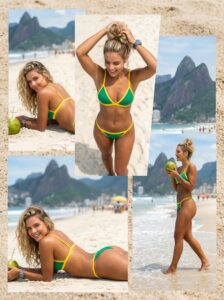 Autêntico Bikini Brasileiro - Estilo Brasil - Bikini Verde e Amarelo — imagem 3