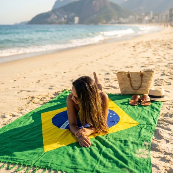 Authentic Brazilian Canga – Rio de Janeiro Beach Sarong - detail