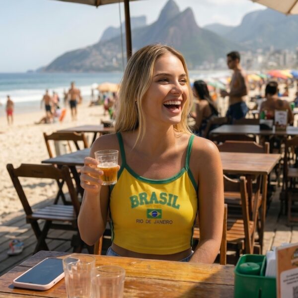 Autêntico Cropped do Brazil – Top Verde e Amarelo – Moda Brasileira
